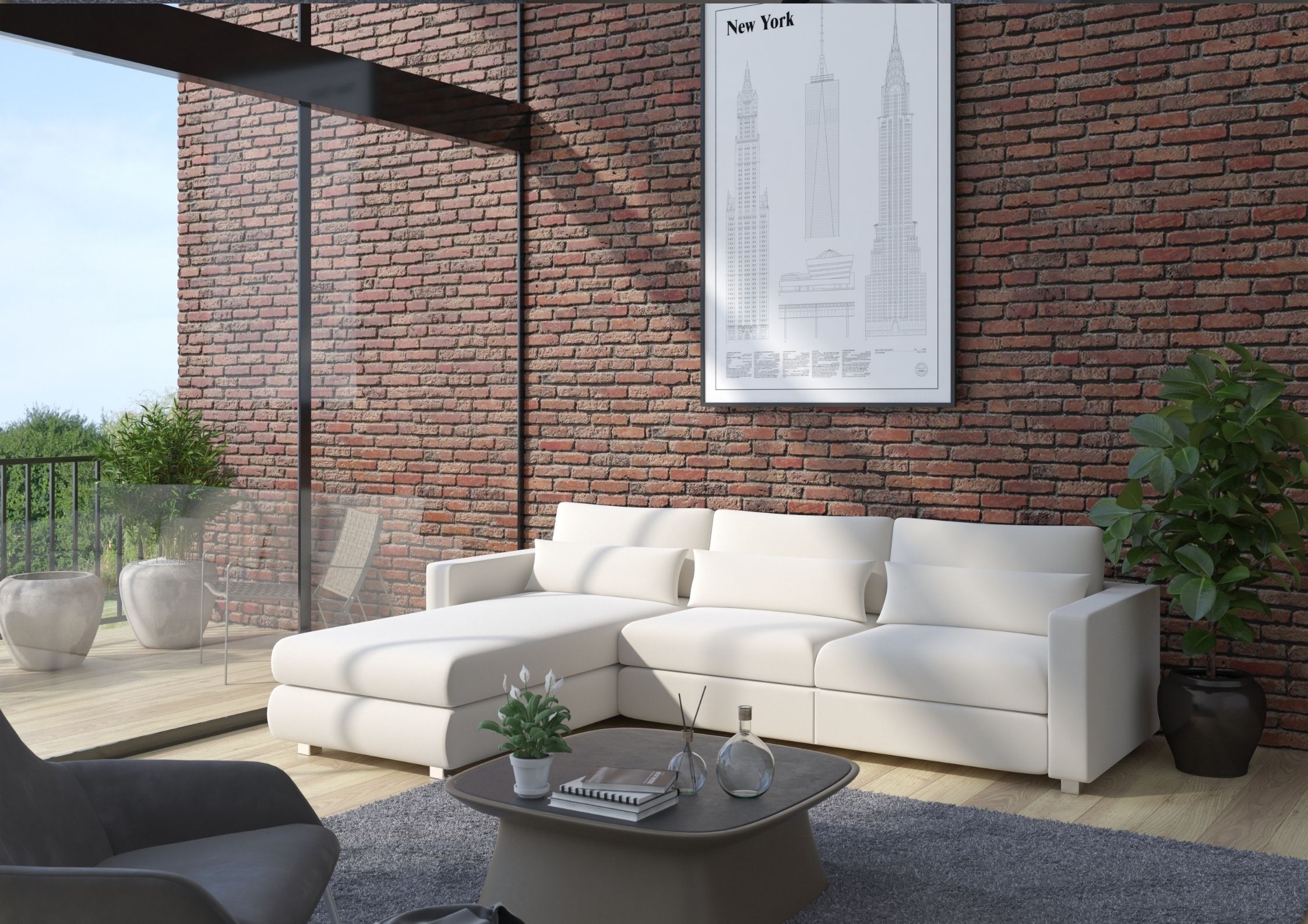 Wizualizacja narożnik sunset